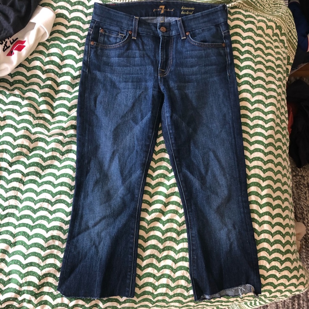 7 for all mankind cropped kick flare